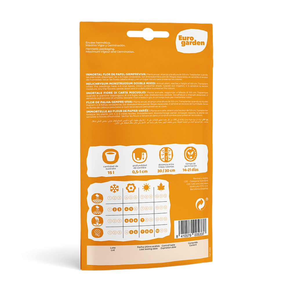 Inmortal Flor de Papel - Siempreviva 2 g Eurogarden -17419000