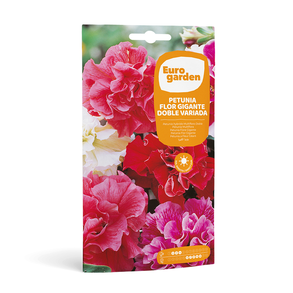 Petúnia Flor Gigante Doble Variada 0,04 g Eurogarden -17430000