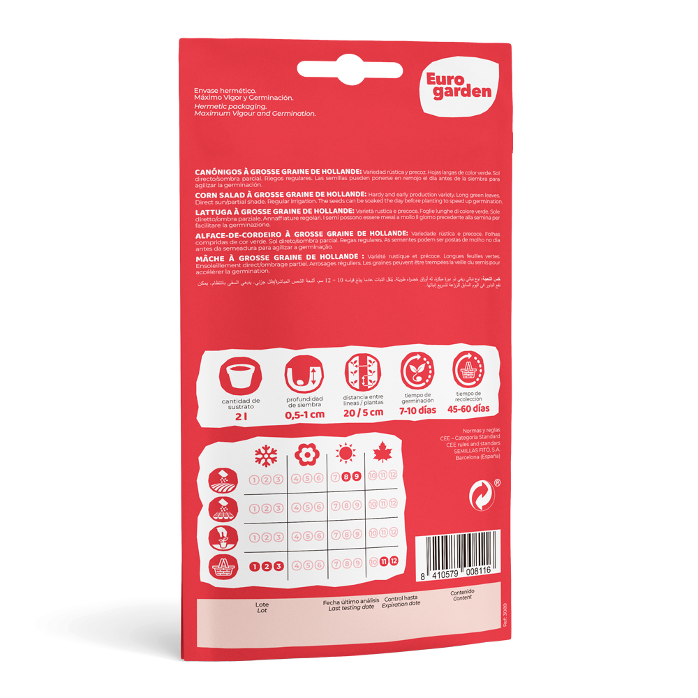 Mache hierba conónigos 8 g Eurogarden -35728000