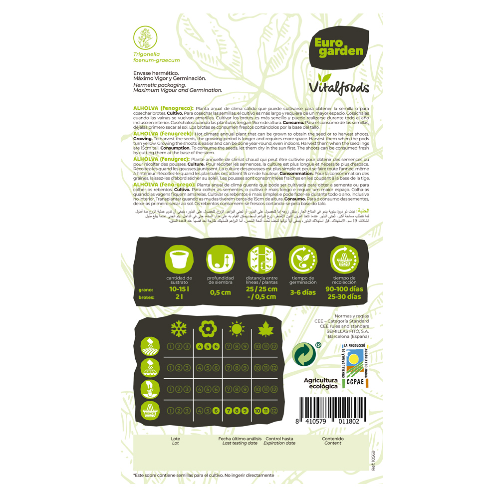 Alholva Fenogreco Vitalfoods ECO Eurogarden-37469000