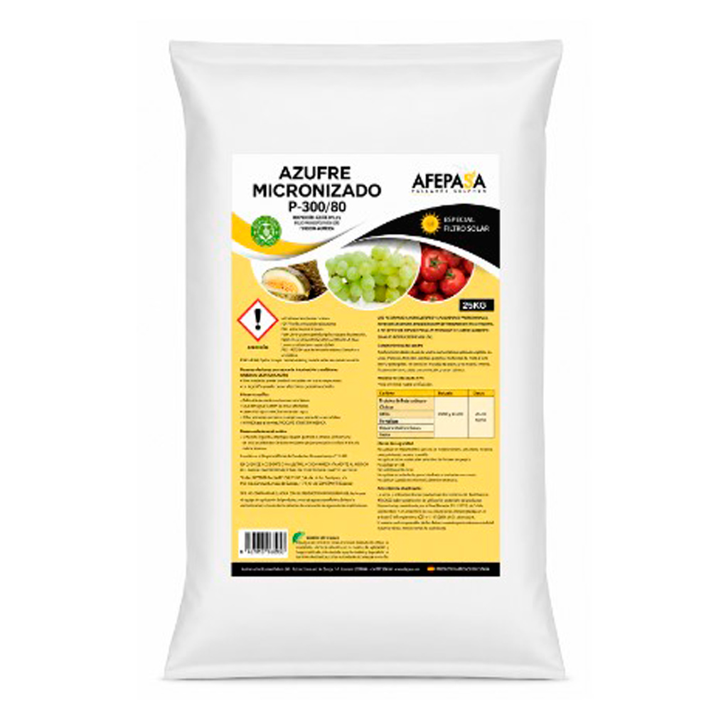 Azufre micronizado 300/80 UV de 20 kg (especial efecto filtro solar)-37546020