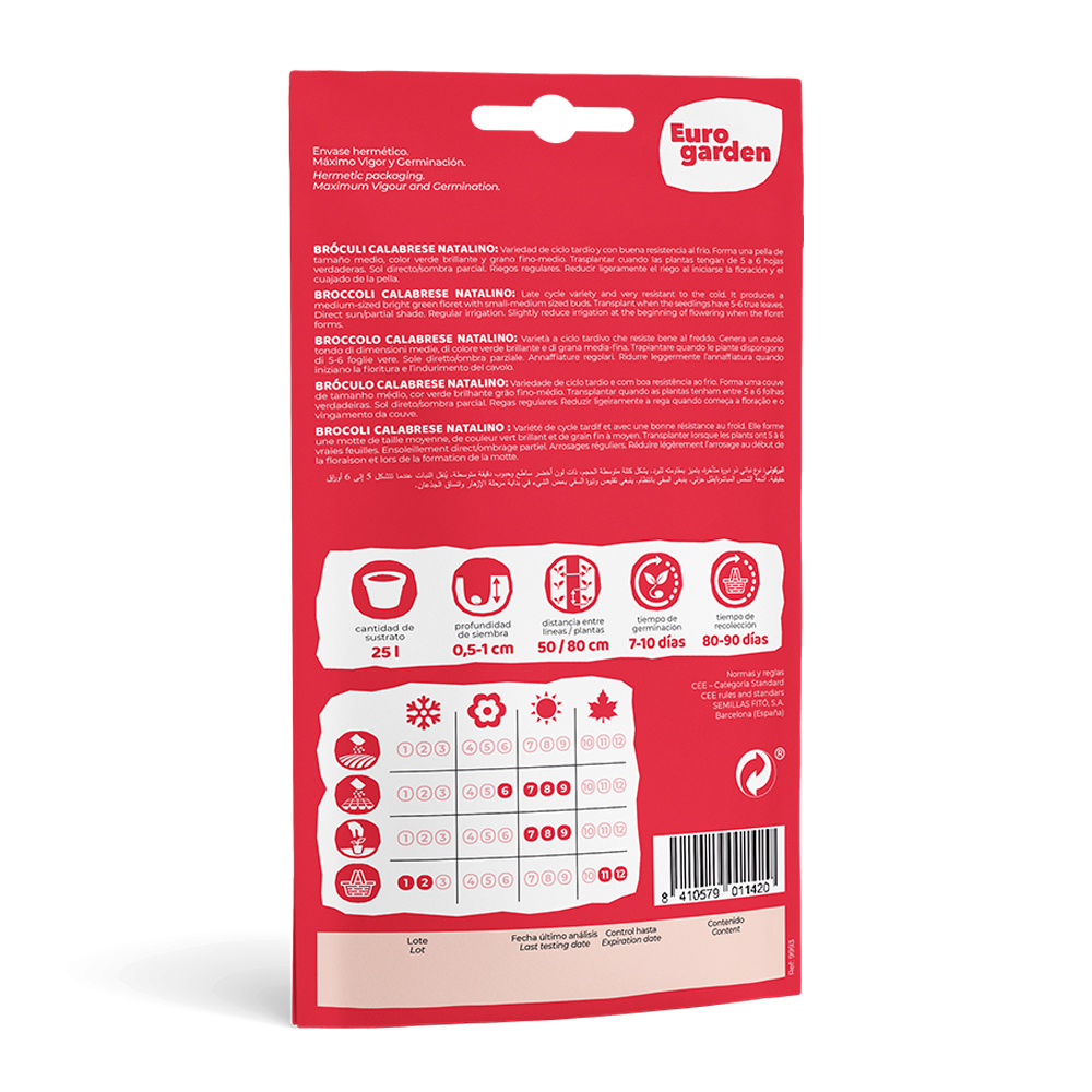 Bròquil Calabrese Natalino 3 g Eurogarden -38027000