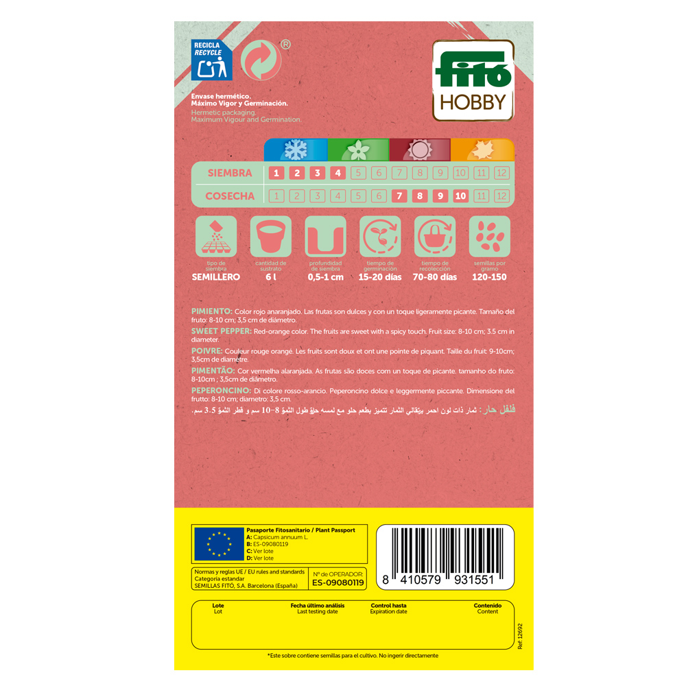Fitó Patio Pimiento Naranja Mini Tangerine Dream-41753000